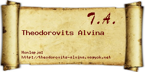 Theodorovits Alvina névjegykártya